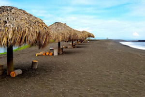 Local Guatemala security guarded beach nearby.